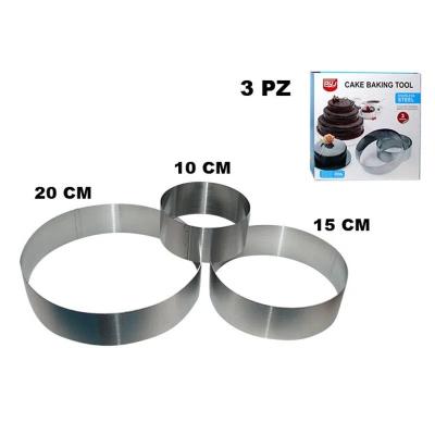 Home Life MOLDE ACERO P/TORTA X3 PZ.REF:AFY1811-1B