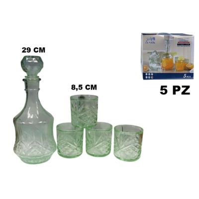 Home Life WHISKERA VIDRIO C/VASO X5 PZ.REF:684-335 (29CM &8*8.5CM)