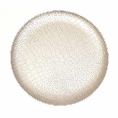 Home Life PLATO BASE DEC.PLAST.SILVER REF:187764L-1 (32CM)