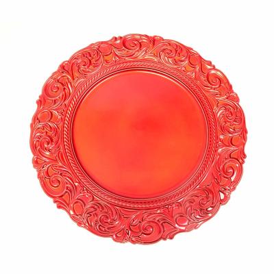 Home Life PLATO BASE DEC.PLAST.RED REF:188199LR (32CM)