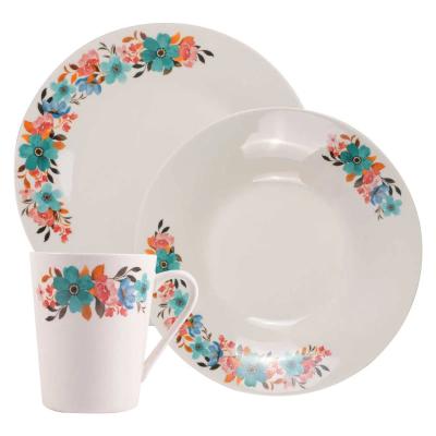 Home Life VAJILLA PORC. X 12PZ. REDONDA SK-12R-05 9"