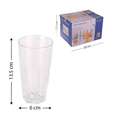 Home Life VASO VIDRIO X6 PZ.REF:SAN2122/16616 300ML